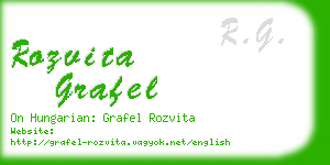 rozvita grafel business card